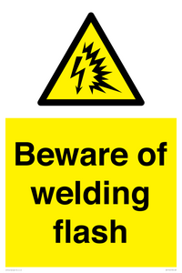 Beware of welding flash